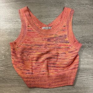 Chinti & Parker Orange and Pink Knit Tank Top